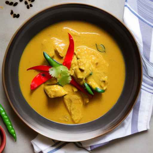 Курица карри с кунжутом и кокосом