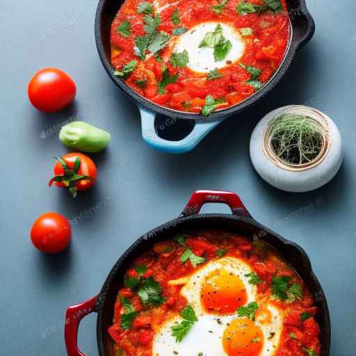 Шакшука с помидорами и перцем