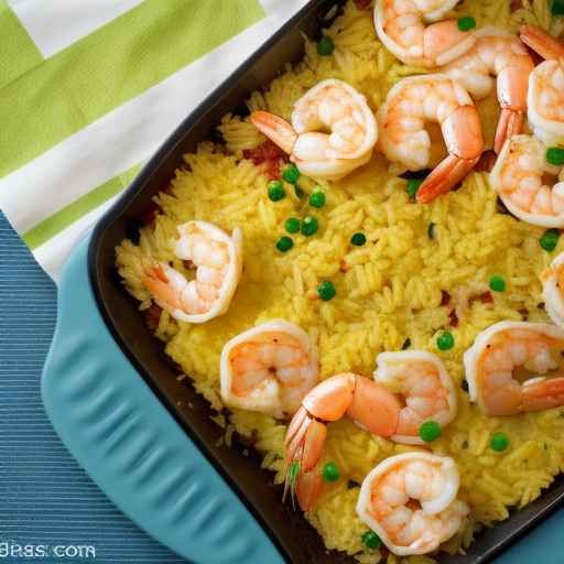 Запеканка с креветками и рисом
