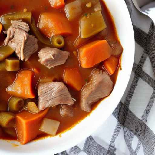 Тушеная говядина с овощами на медленном огне
