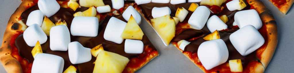 Пицца S'mores с ананасом и зефиром