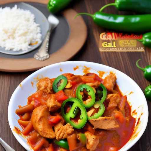 Пряный куриный гуляш с халапеньо и чесноком