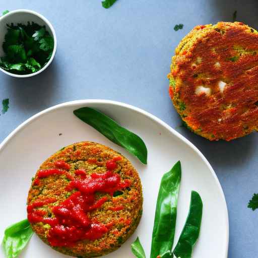 Пряные бургеры из нута с хариссой