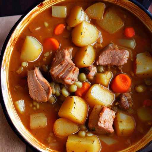 Пряное рагу из свинины и картофеля