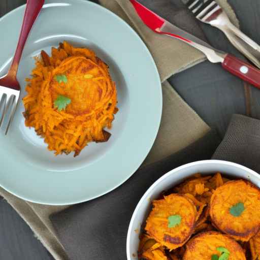 Пряные сладкие картофельные хаш-брауны