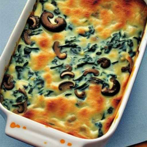 Рецепт запеканки со шпинатом и грибами