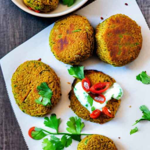 Фалафель из сладкого картофеля с соусом цацики