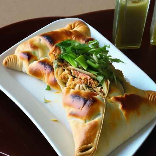 Кальцоне с курицей по-чечуански