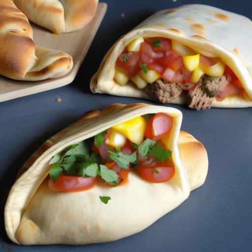 Кальцоне с начинкой из хлеба тако
