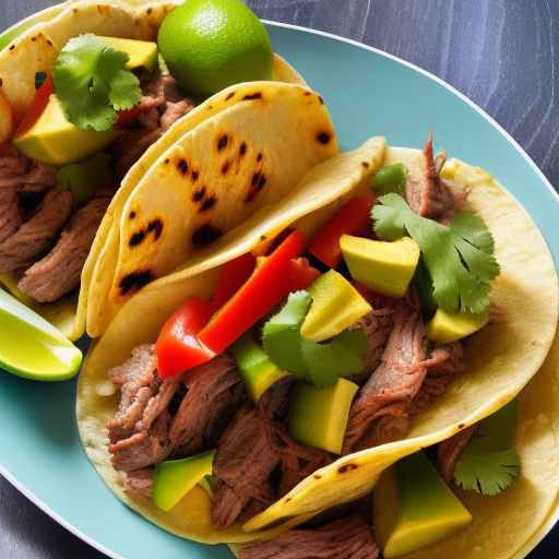 Такос с мясом со специями и овощами