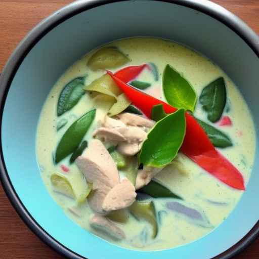 Тайская зеленая курица карри с кокосовым молоком