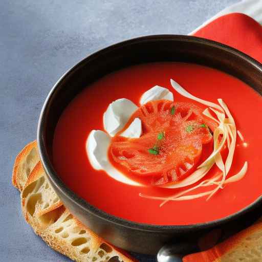 Борщ с помидорами и капустой