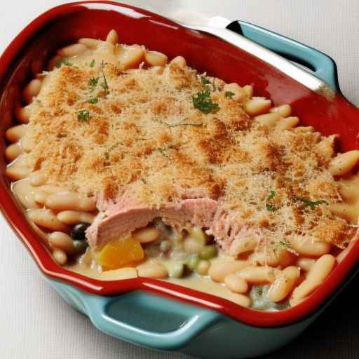 Запеканка с тунцом и фасолью