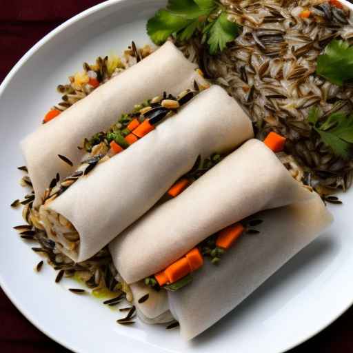 Роллы с индейкой и диким рисом