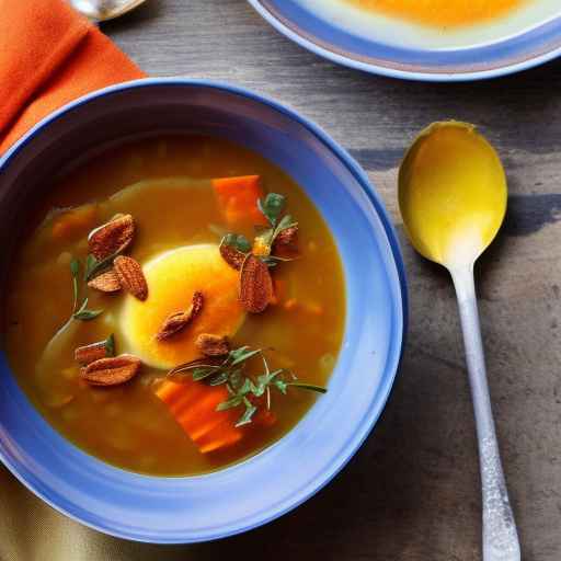 Борщ из репы и моркови с куркумой и тмином