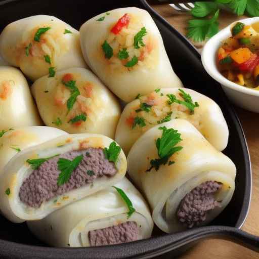 Украинские фаршированные рулеты с бараниной и рисом