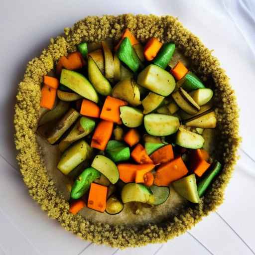 Веганское кубдари со смешанными овощами и пряной корочкой