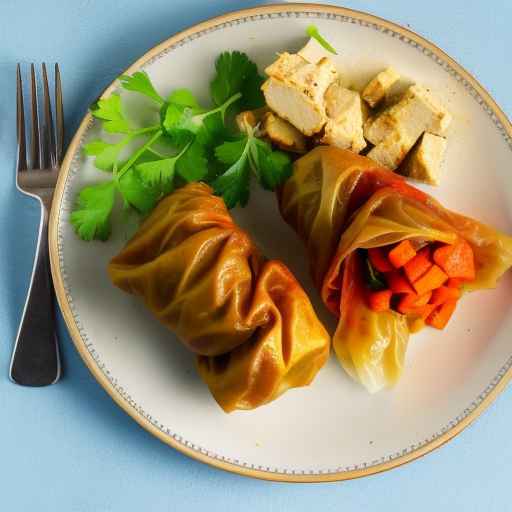 Веганские голубцы с тофу и овощами