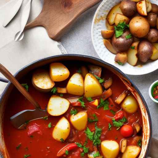 Вегетарианский гуляш с грибами и картофелем