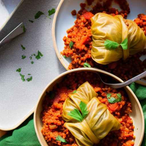 Вегетарианские голубцы с булгуром и чечевицей