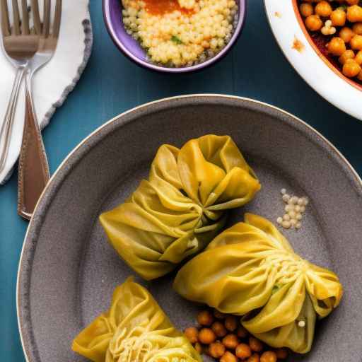 Вегетарианские голубцы с кускусом и нутом