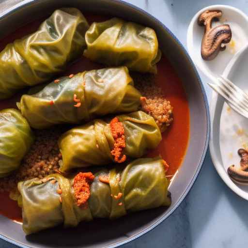 Вегетарианские голубцы с пшеном и грибами
