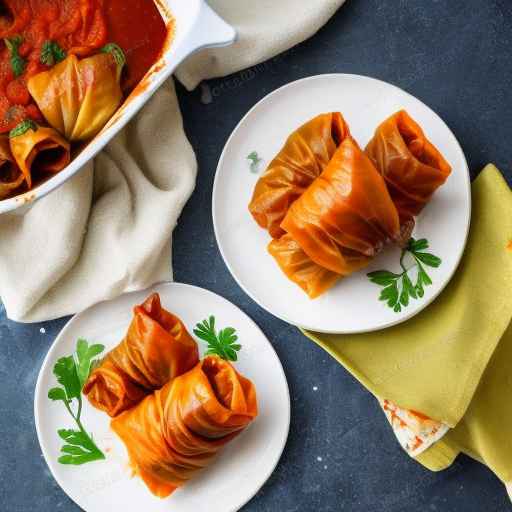 Вегетарианские голубцы с рисом и овощами