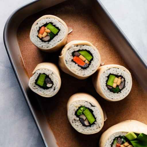 Вегетарианские фаршированные роллы с коричневым рисом и фасолью
