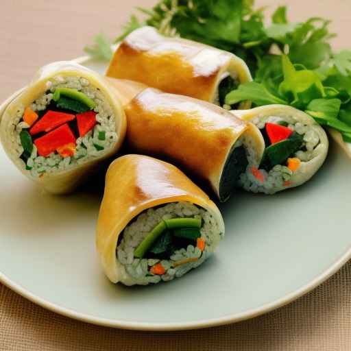 Вегетарианские фаршированные рулеты с гречкой и овощами
