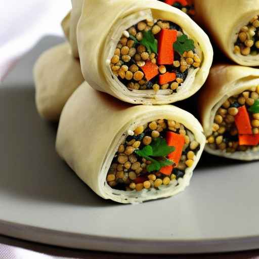 Вегетарианские фаршированные рулеты с булгуром и чечевицей