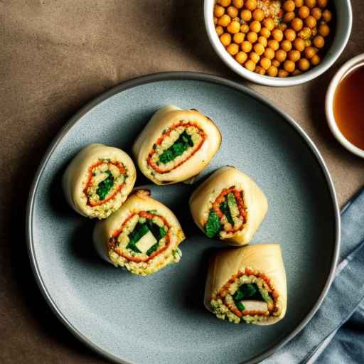 Вегетарианские фаршированные роллы с кускусом и нутом