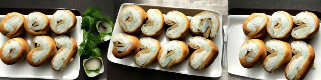 Вегетарианские фаршированные роллы с рисом и грибами