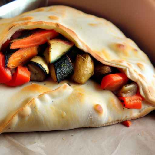 Вегетарианские кальцоне с жареными овощами